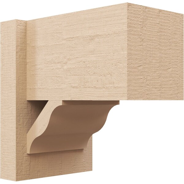 Ekena Millwork 8-in W x 12-in D x 12-in H Funston Block Rough Cedar Woodgrain TimberThane Outlooker, Primed Tan OUTUR080X12X12FST44RCPR - main